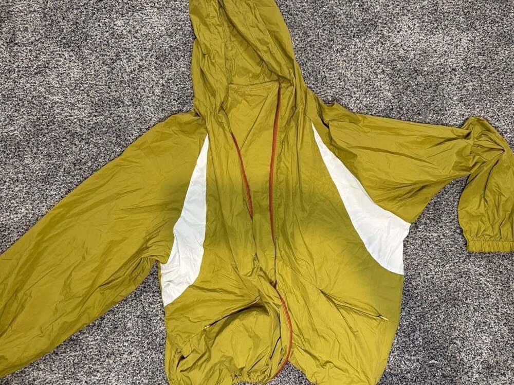 Avec Les Filles Colorblock Nylon Track Jacket Olive Multi